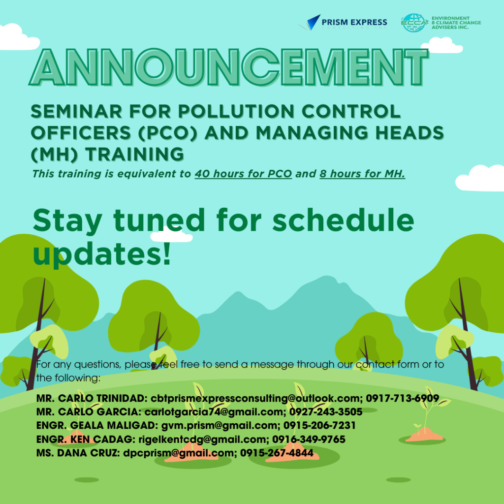 WEBSITE ANNOUNCEMENT SCHEDULE